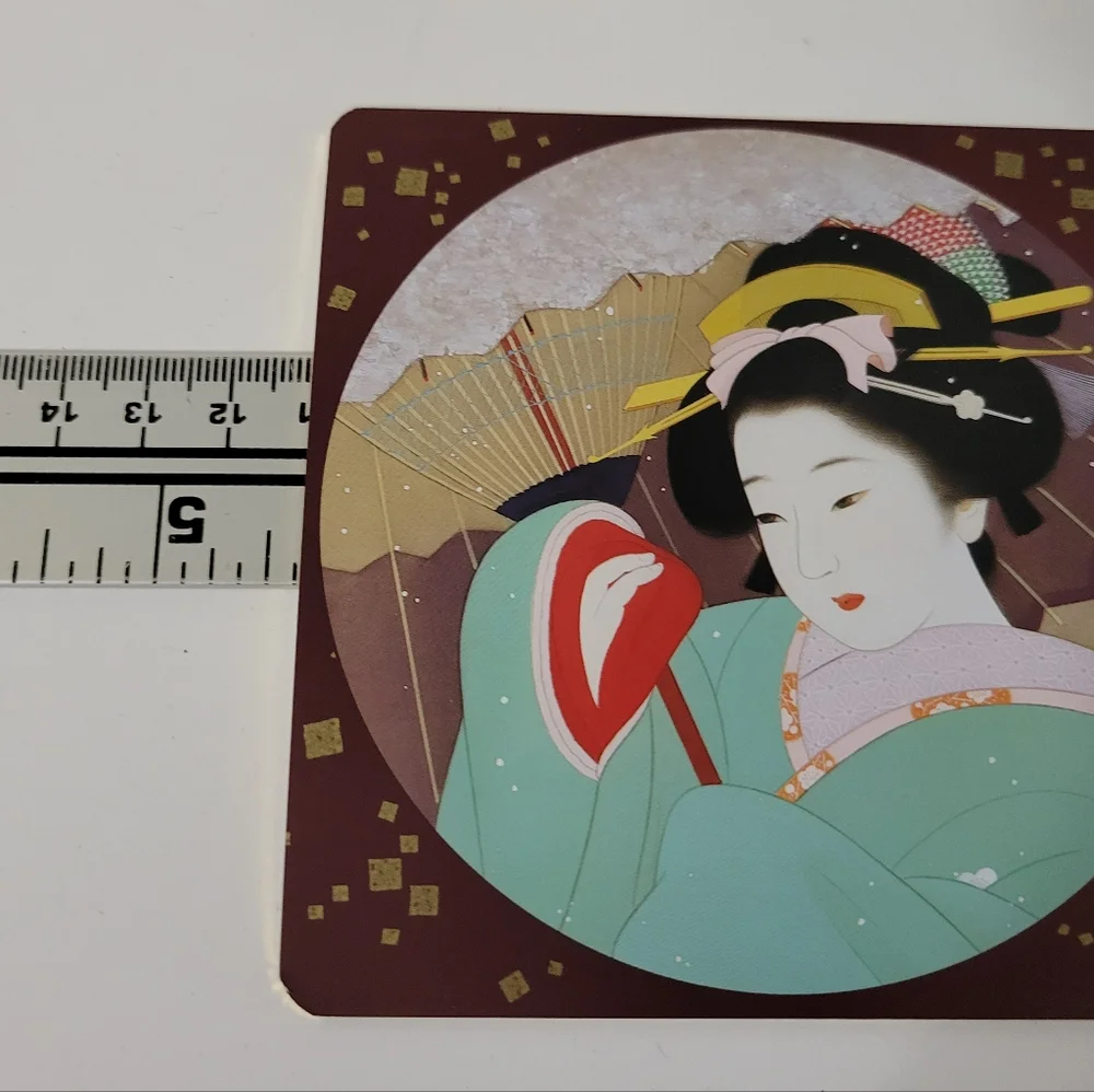 Japanese Bijinga Coaster Set of 6